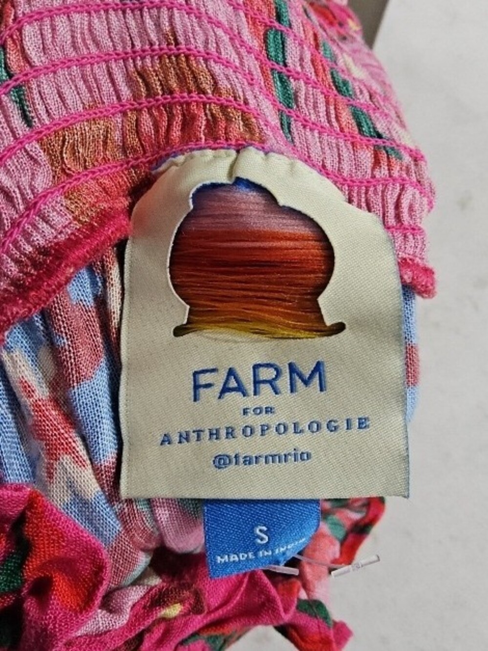 FARM Rio Hot Pink Floral Maxi Skirt with Multicolor Border - Picture 2 of 2